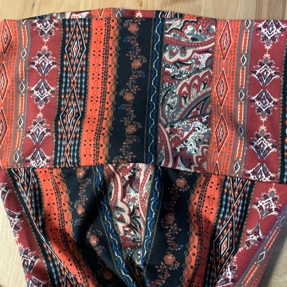 ❌DONATED❌Cherish Black Orange Multi-color High Waisted Buttery Soft Leggings - Picture 6 of 13